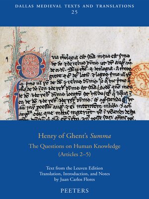 cover image of Henry of Ghent's Summa